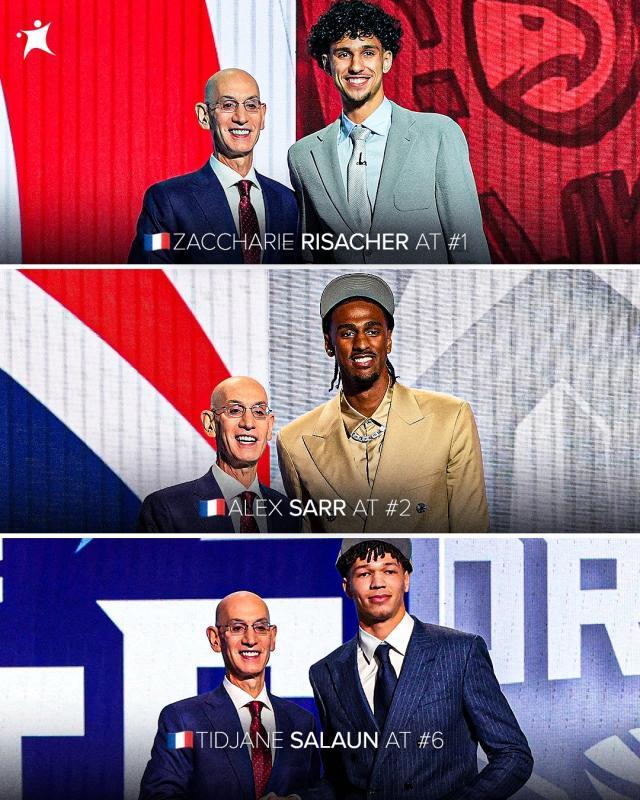 开云体育下载-包揽状元榜眼 前6顺位占据3席！NBA选秀变法国之夜